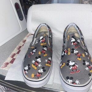 Disney Gray Mickey Mouse Slip-On Shoes